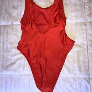 Beautiful vibrant Red Orange One-piece